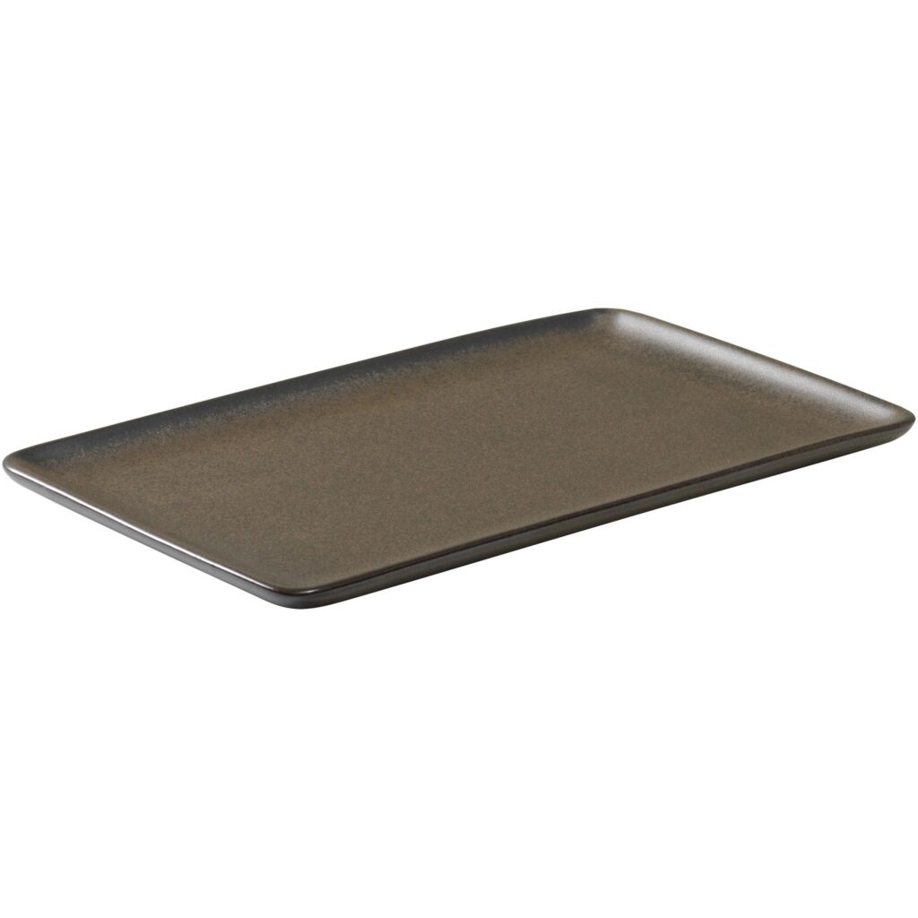 Aida RAW rektangulær tallerken metallisk brun 23,5 cm.