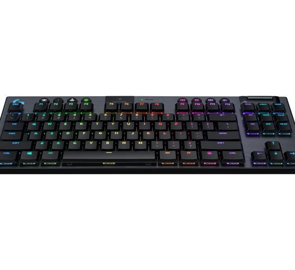 Logitech G915 TKL Tenkeyless LIGHTSPEED Wireless RGB Mechanical Gaming Keyboard - tastatur - Nordisk - kulsort