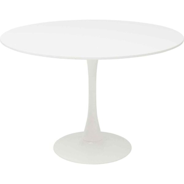 KARE DESIGN Schickeria spisebord, rund - hvid MDF og hvid stål (Ø110)