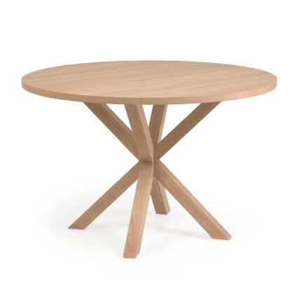 LAFORMA Fuld Argo spisebord, rund - natur melamin og natur stål med træeffekt (Ø120)