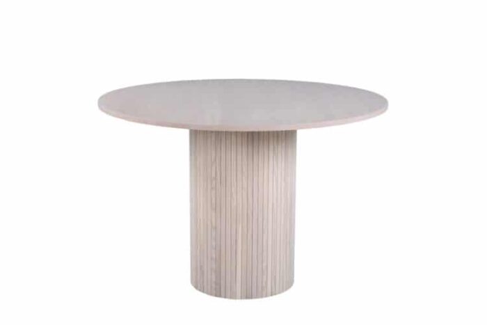 VENTURE DESIGN Bianca spisebord, rund - hvidkalket finér (Ø110)