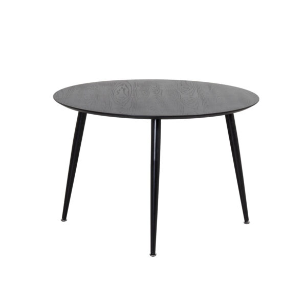 Venture Design Dipp spisebord, rund - sort MDF og sort metal (Ø115)
