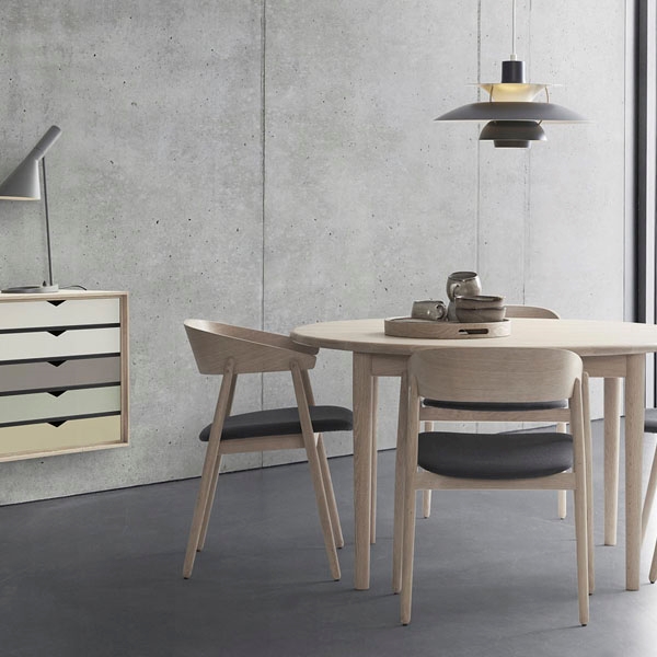 Andersen Furniture Classic 290 Rundt Spisebord - Hvidolieret Ø110
