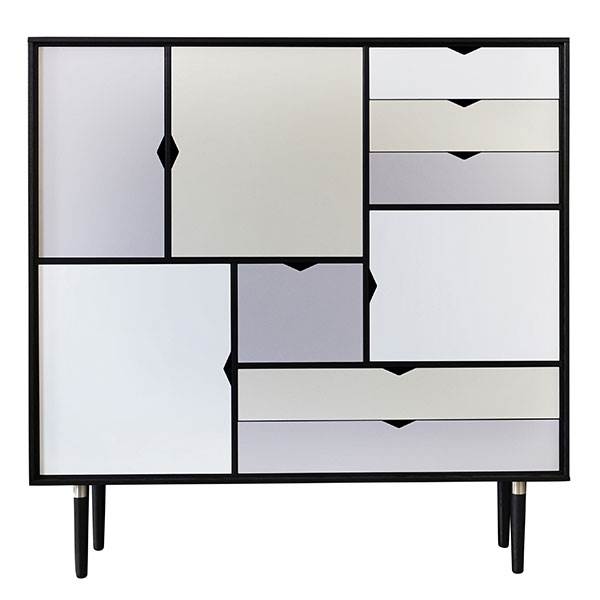 Andersen Furniture S3 Reol med Farvede Fronter - Sort