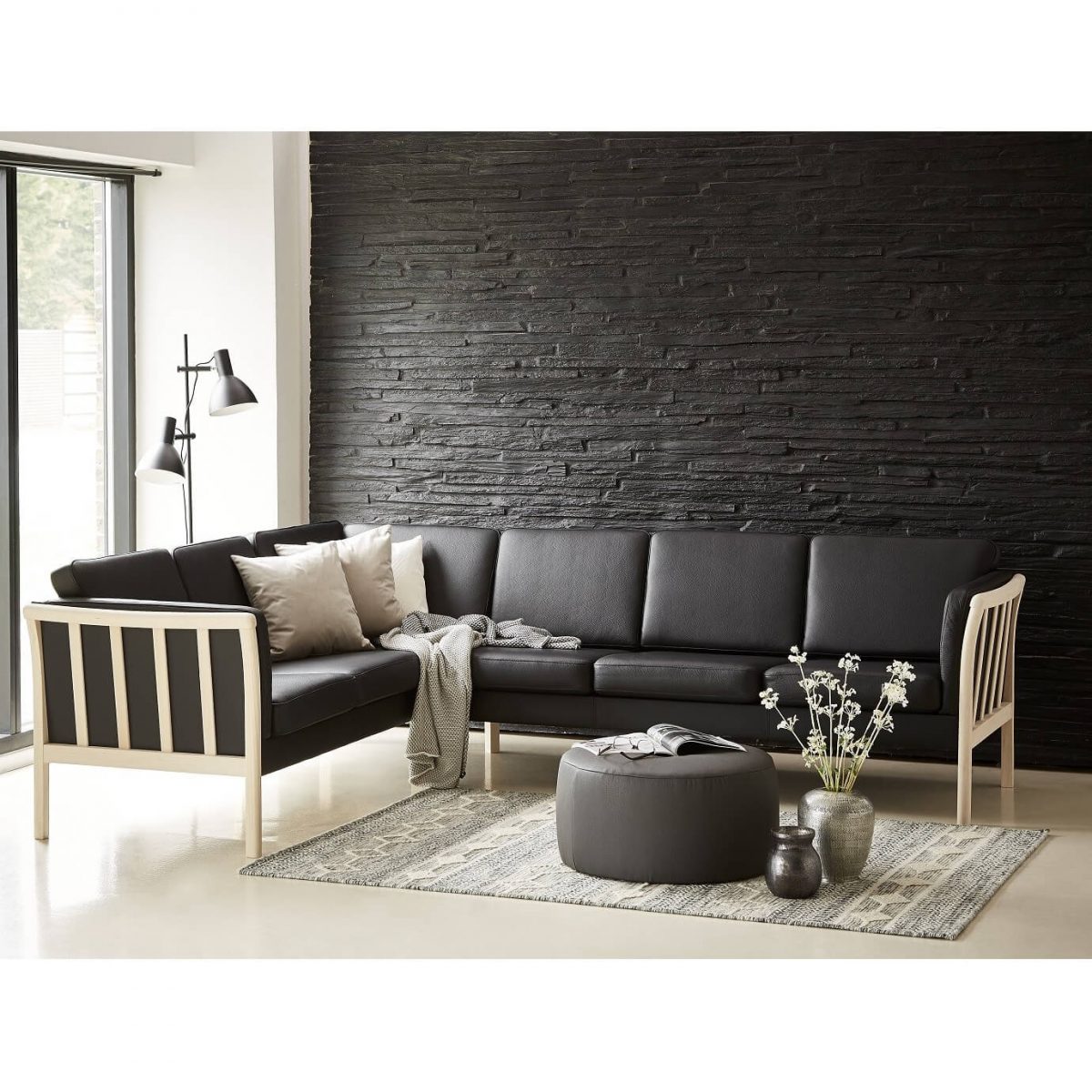 Denver Hjørnesofa i Okselæder - Hurtig Levering!