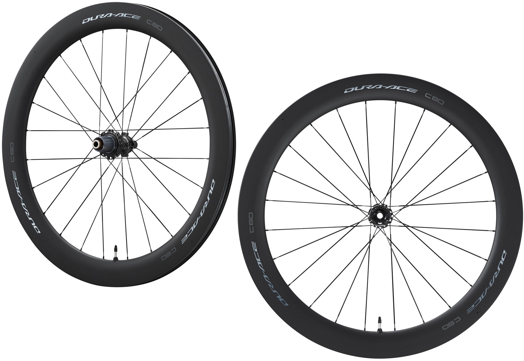 Dura Ace C60 Carbon Disc Tubeless   Rear Front Hjulsæt fra Shimano