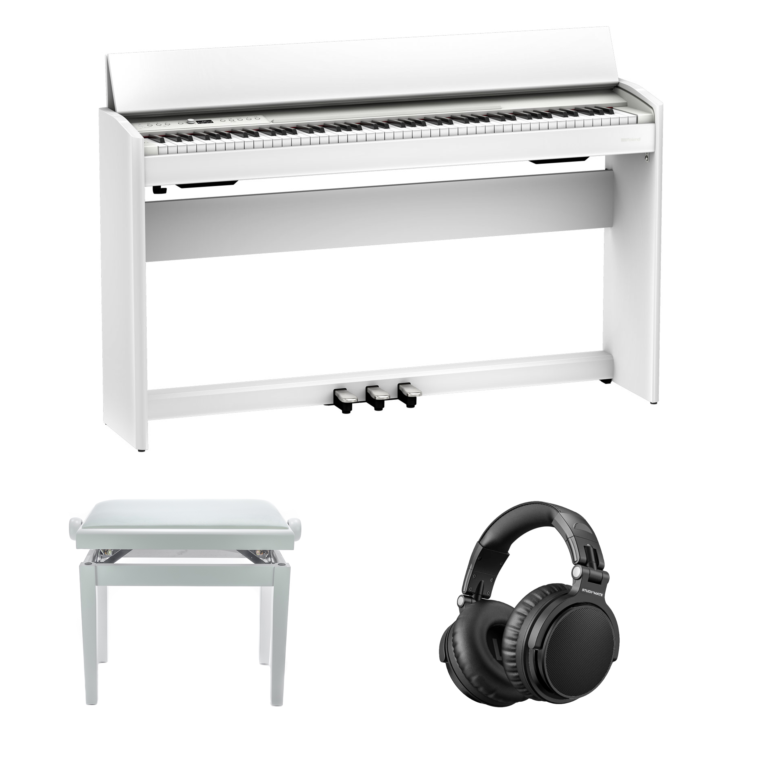 Roland F701 Startpakke (hvid) - Fantastisk tilbud!