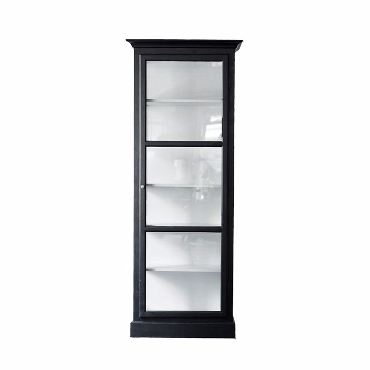 Vitrine Skab V1 Sort - Tidløst Design fra Lindebjerg