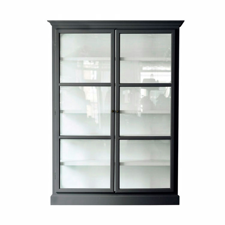 Klassisk Vitrine Skab V2 i Antracitgrå fra Lindebjerg Design