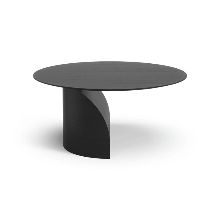Savoa Sofabord - Sortbejdset, H40/H45 x Ø84 cm