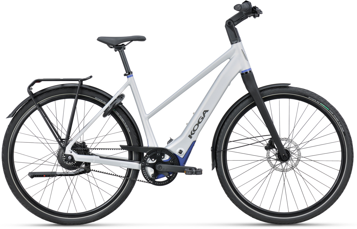 KOGA E-F3 6.0 Elcykel til Dame - Sølv Elegance og Funktionalitet