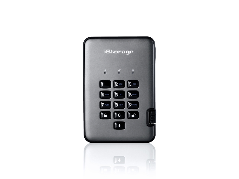 Diskashur Pro2 , 4 Tb, Usb Type A, 3.2 Gen 1 (3.1 Gen 1), 361 Mb S, 5 Gt S, Sort, Grafit fra Istorage