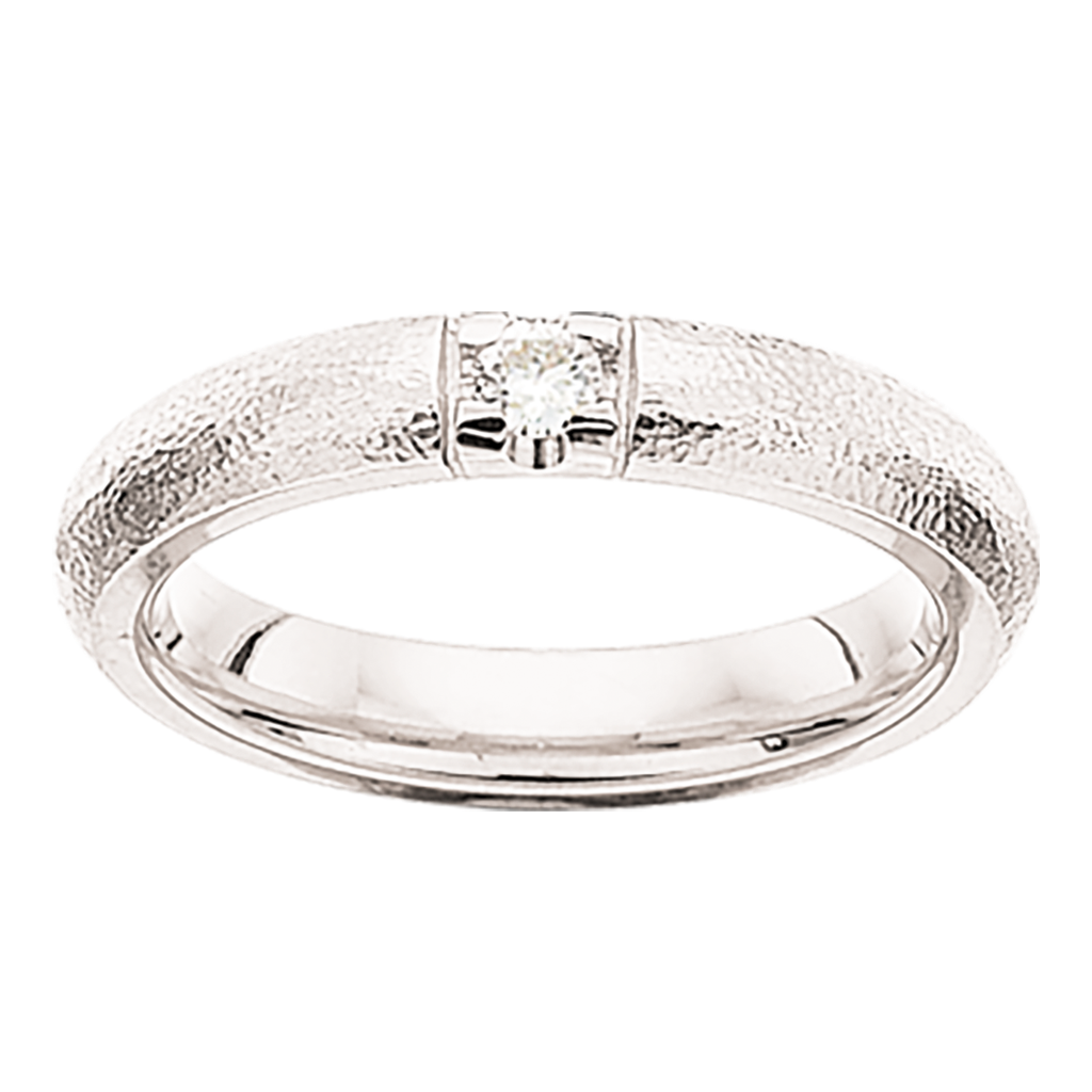 Alliance 14 Karat Hvidguld Ring Fra Scrouples Med Diamant 009 Carat Wsi