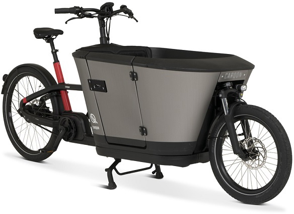 Carqon Classic E2 2x500wh Elektrisk Ladcykel - Sort Rød