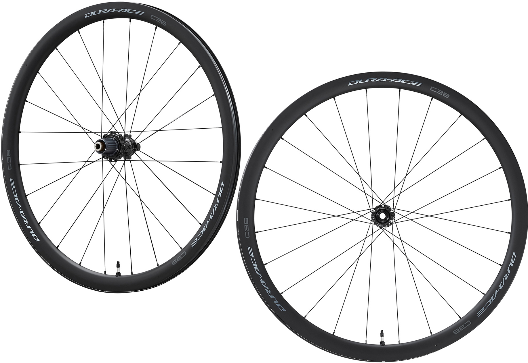 Dura Ace C36 Carbon Disc Tubeless   Rear Front Hjulsæt fra Shimano