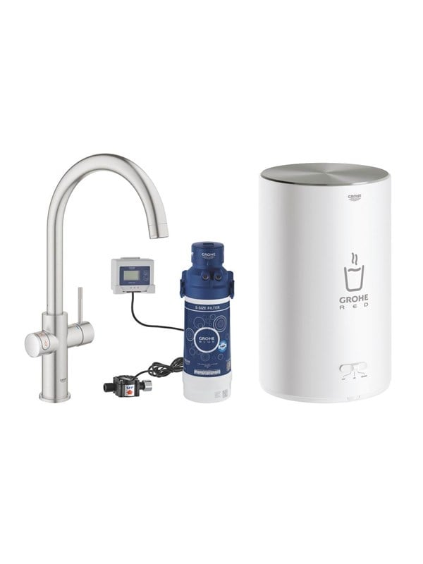 Grohe Grohe Red Duo Køkkenarmatur Og Kedel   Størrelse    Krom