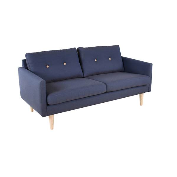 Stouby Jive 2-personers sofa - Blå med knapper på tilbud!