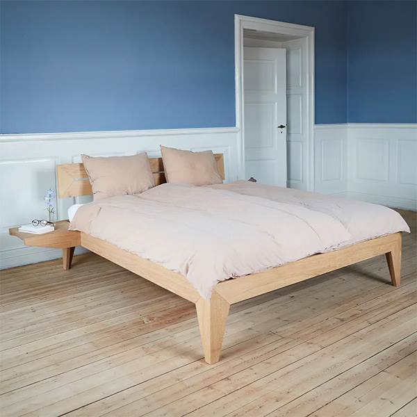 Wood Zone   20 Sengeramme   Massiv Egetræ 180   200   Med Borde   Gavl