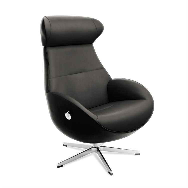 Globe Swivel Lænestol i Sort Aluminium - Ergonomisk Komfort