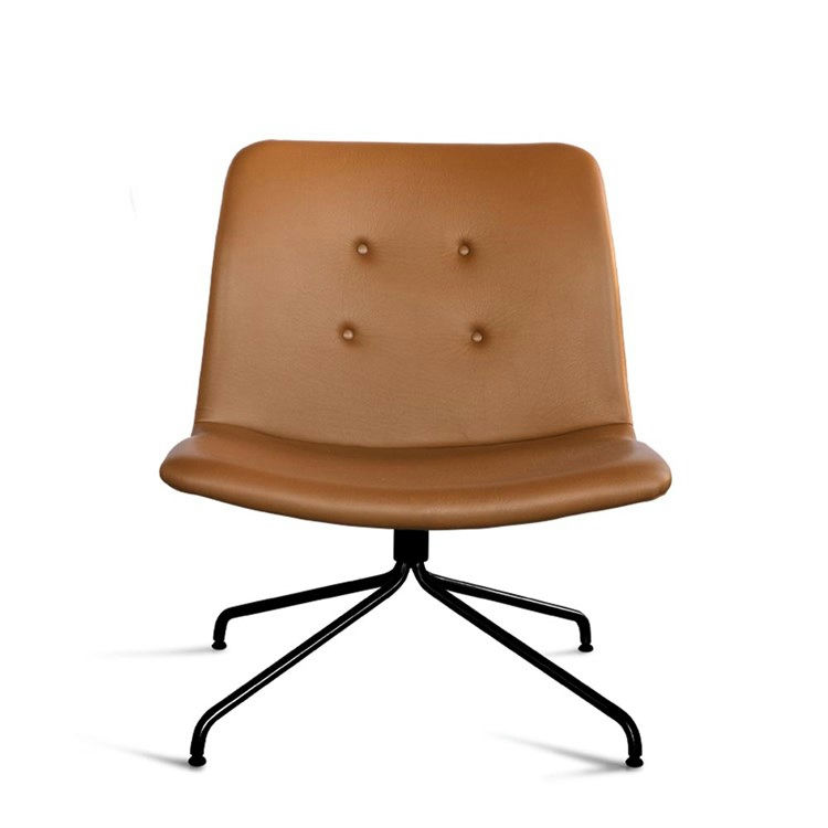 Primum Lounge Stol U Armlæn Sort Cognac Zenso 2 fra Bent Hansen