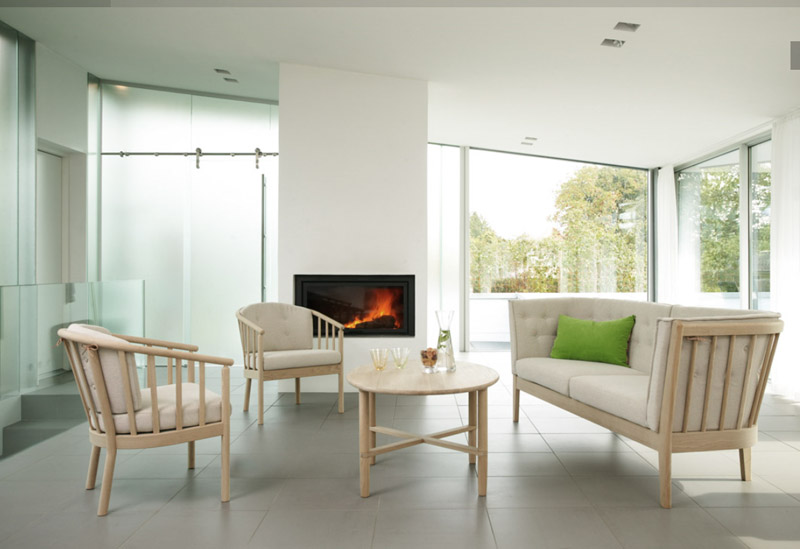 Stouby Maria Sofa   Pers  Bøg Mainline Flax Stof