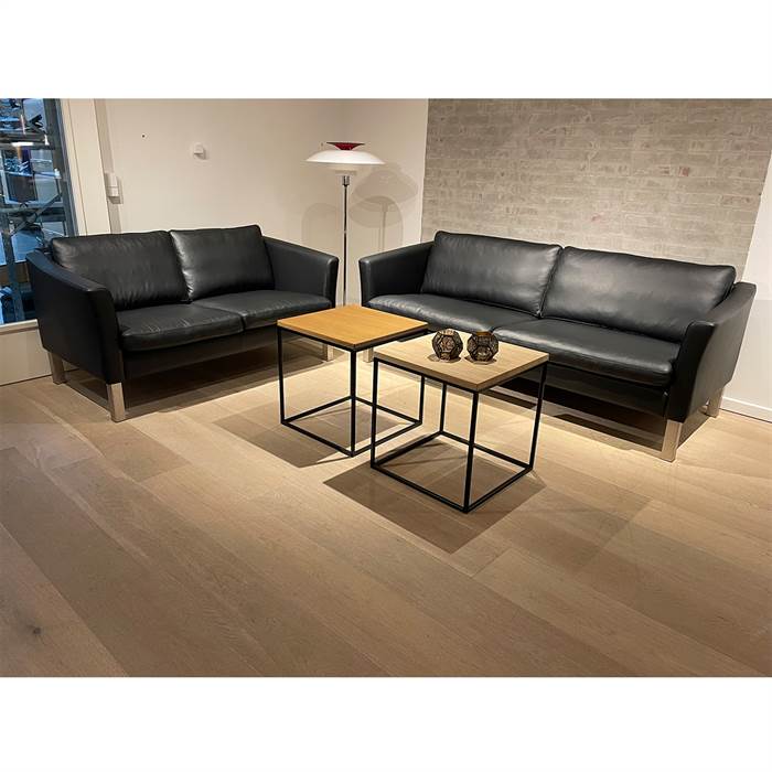 Stouby Ace Sofasæt i Sort Læder – Klassisk Design