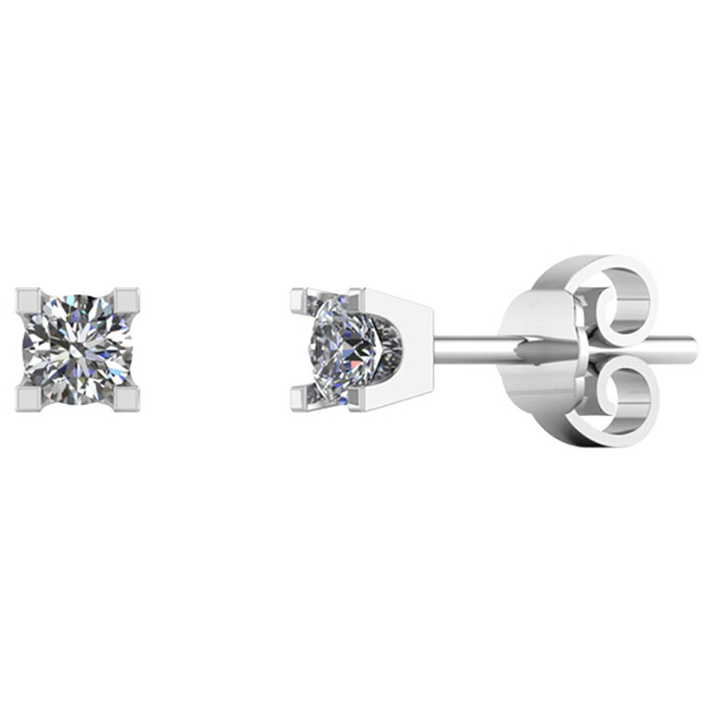 14 Karat Hvidguld øreringe Fra Smykkekæden Med Diamant 070 Carat Twsi 30-00172-1255