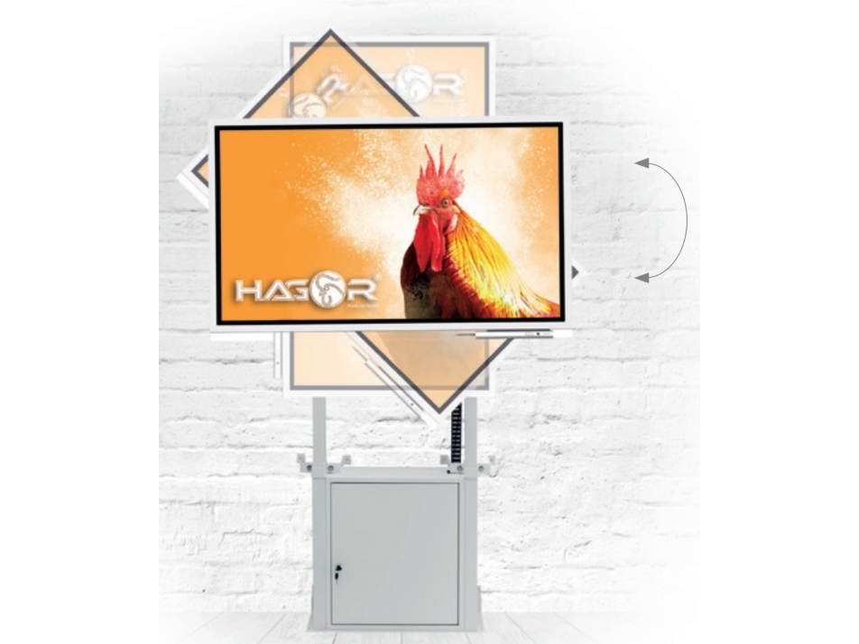 Wall Lift Pro Light Iii Flip, 45 Kg, 139,7 Cm (55"), Højdejustering, Grå fra Hagor