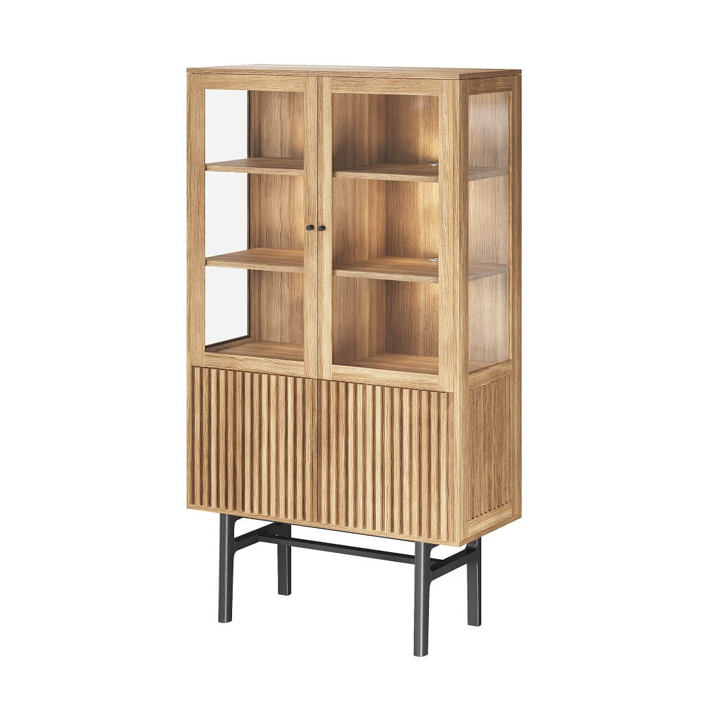 Casø 230 Vitrine   Lamellåger Olieret