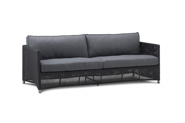 Cane-line Diamond   Pers  Sofa   Hynder Graphite Grey