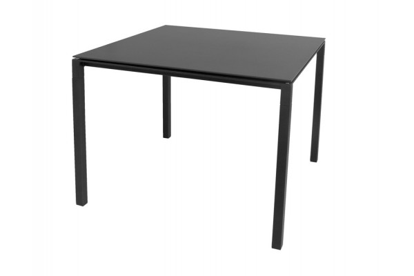 Cane-line Pure Havebord 100x100   Lavagrå   Sort Bordplade