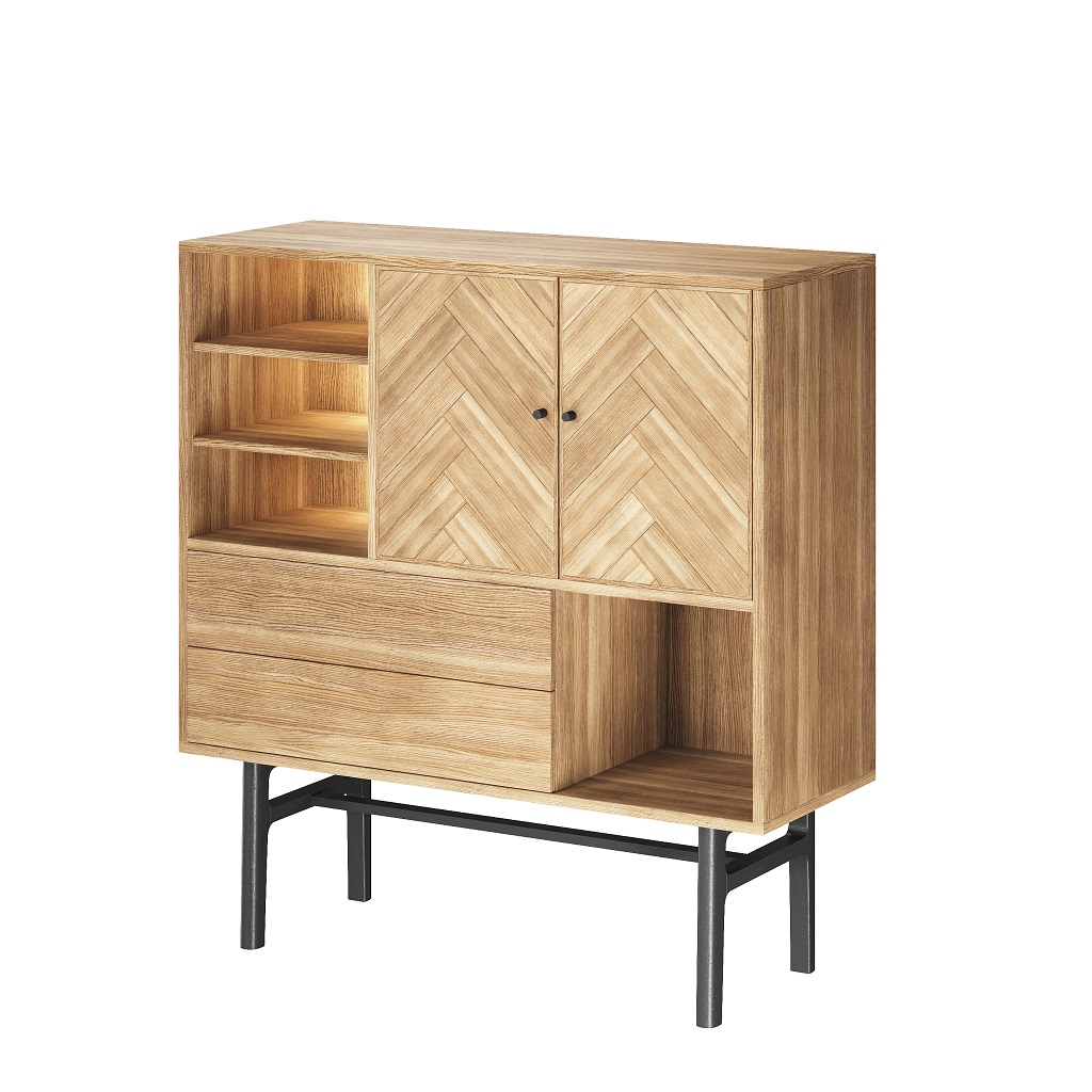 Casø 230 Highboard   Sildebenslåger Olieret
