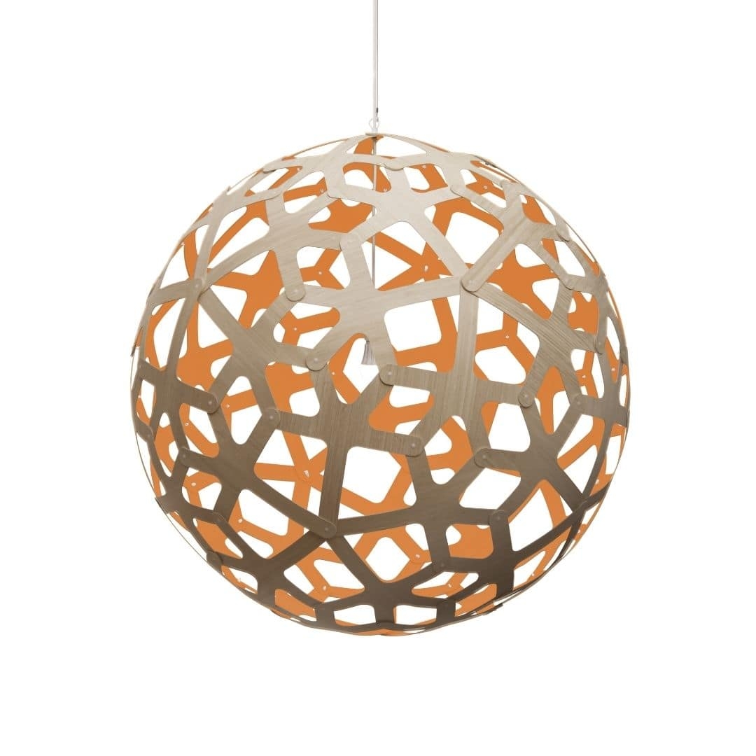Coral ø120 Pendel Bamboo   Orange     fra David Trubridge