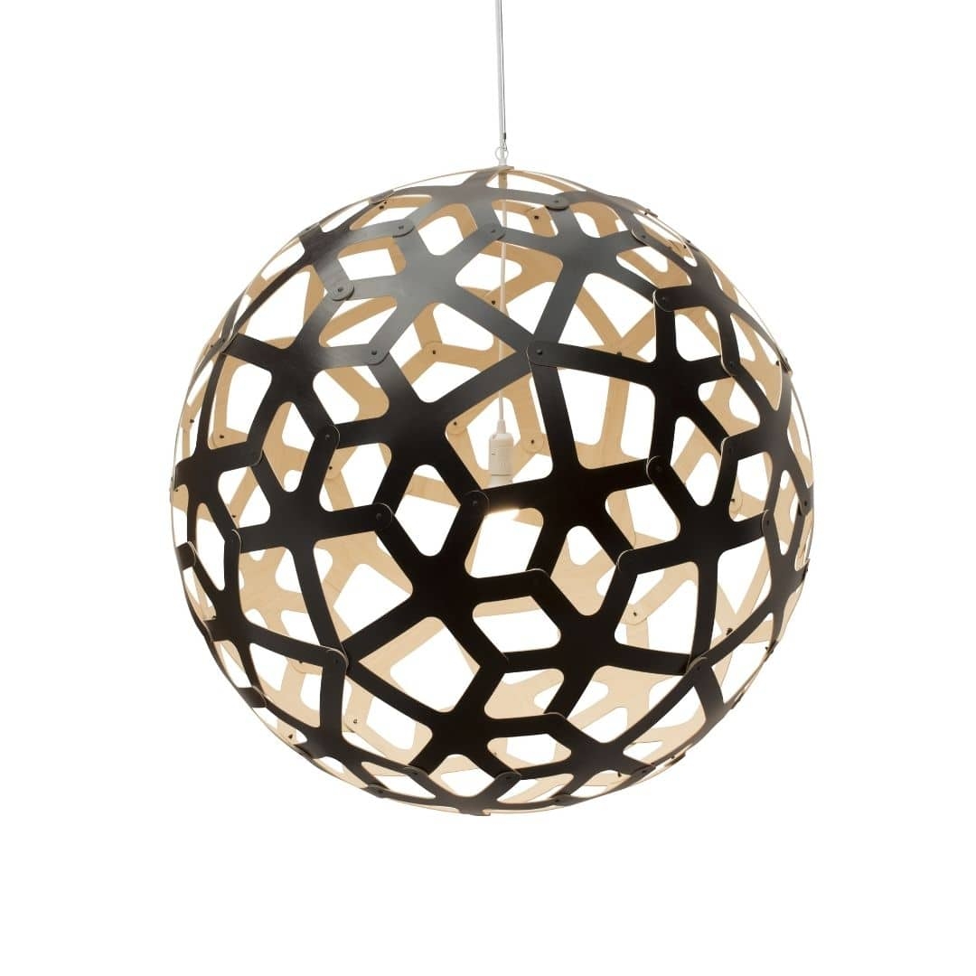 Coral ø120 Pendel Sort   Bamboo     fra David Trubridge
