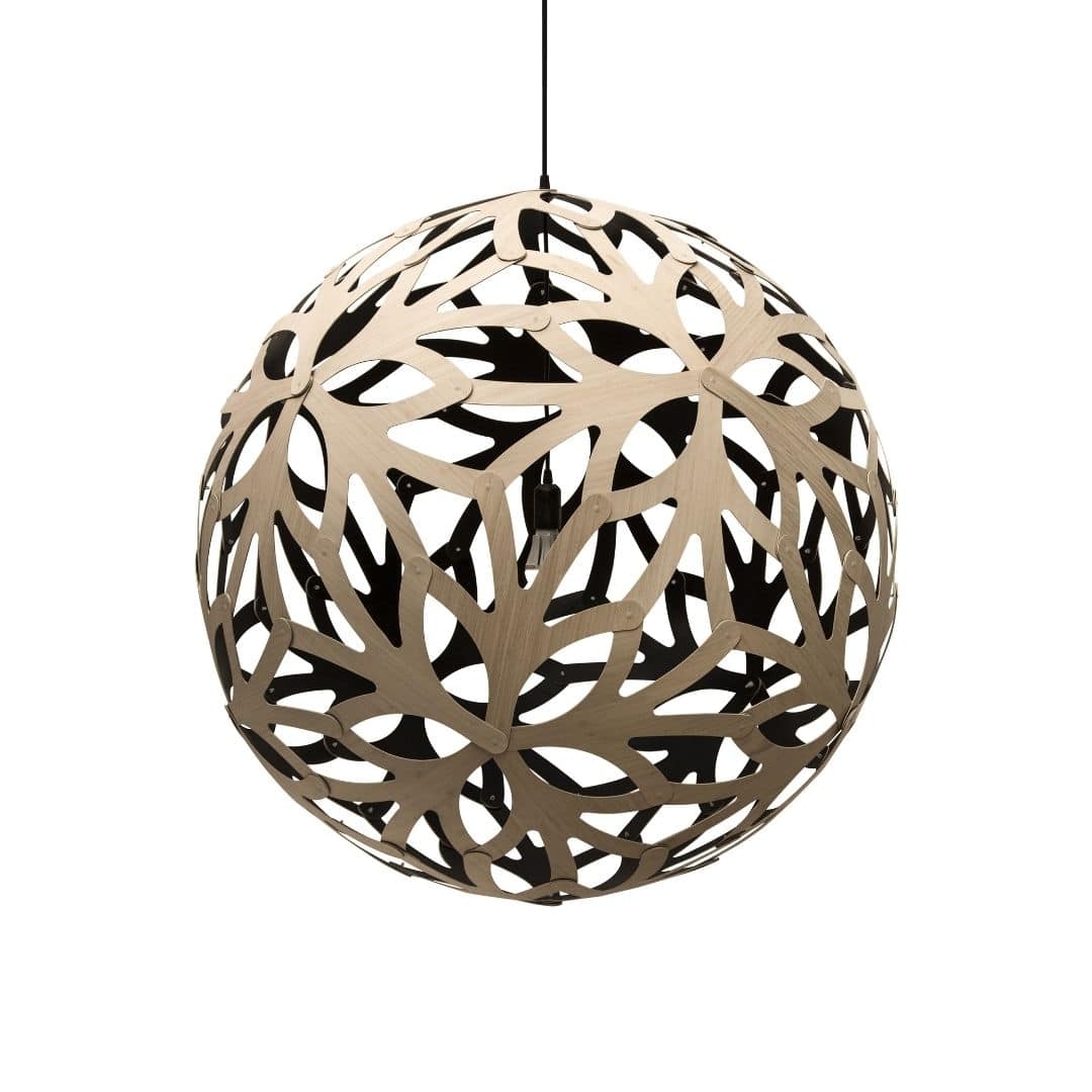 Floral ø120 Pendel Bamboo   Sort     fra David Trubridge