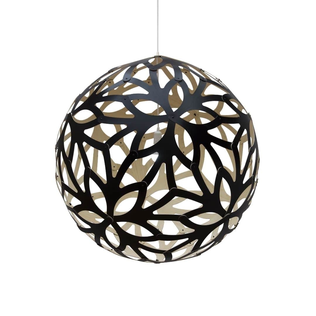 Floral ø120 Pendel Sort   Bamboo     fra David Trubridge