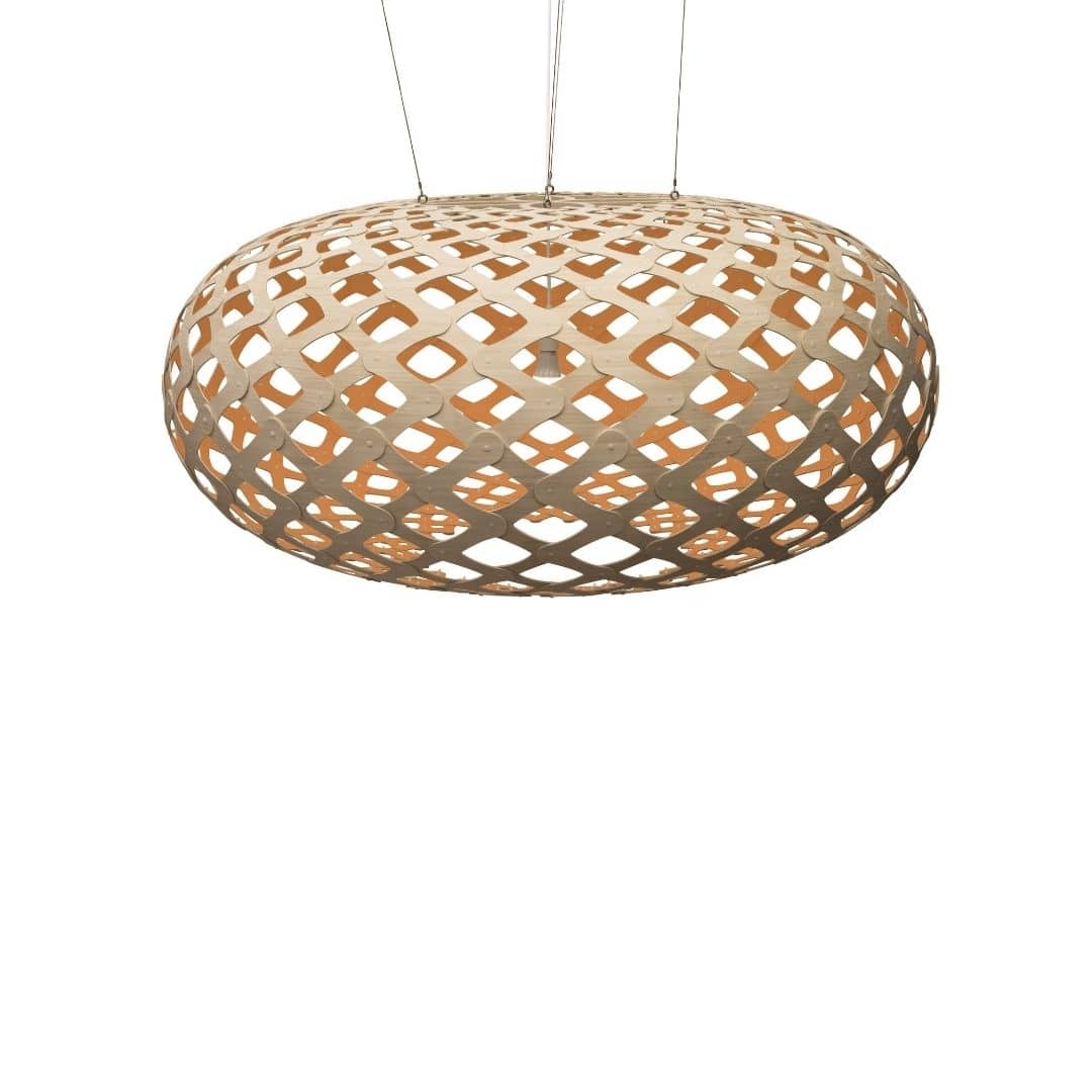Kina ø140 Pendel Bamboo   Orange     fra David Trubridge