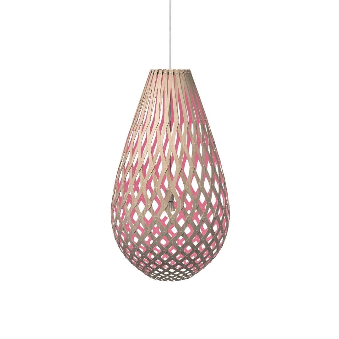 Koura H120 Pendel Bambus Pink     fra David Trubridge