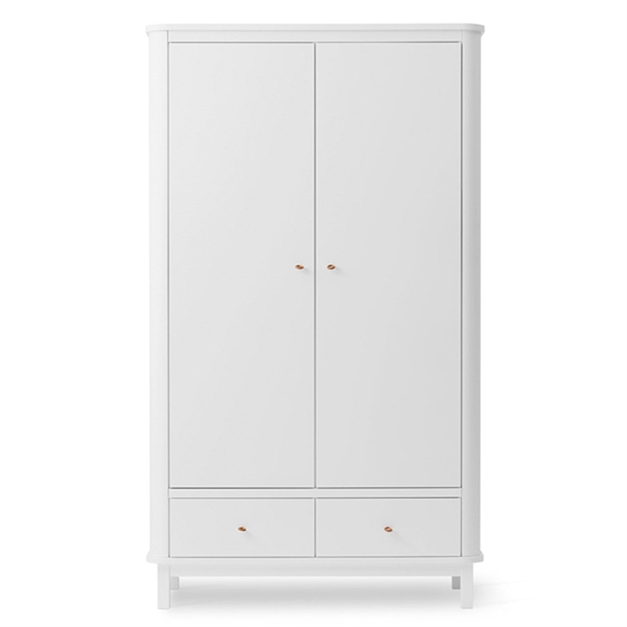 Wood Klædeskab 2 Døre Hvid fra Oliver Furniture