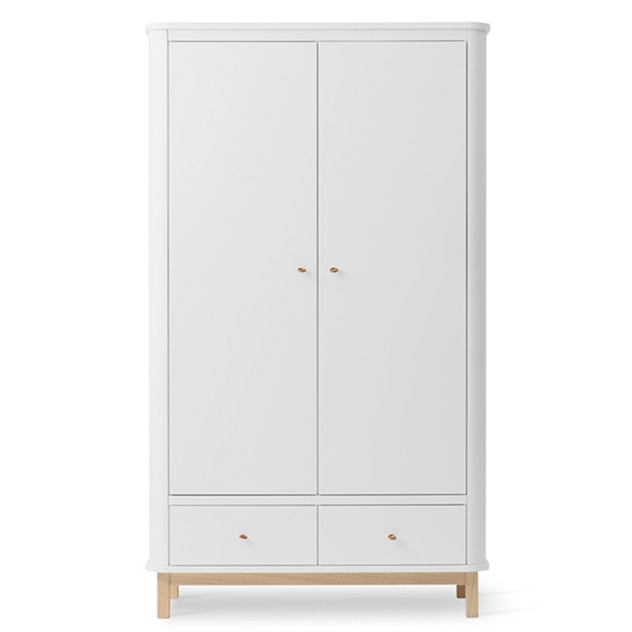 Wood Klædeskab 2 Døre Hvid Eg fra Oliver Furniture