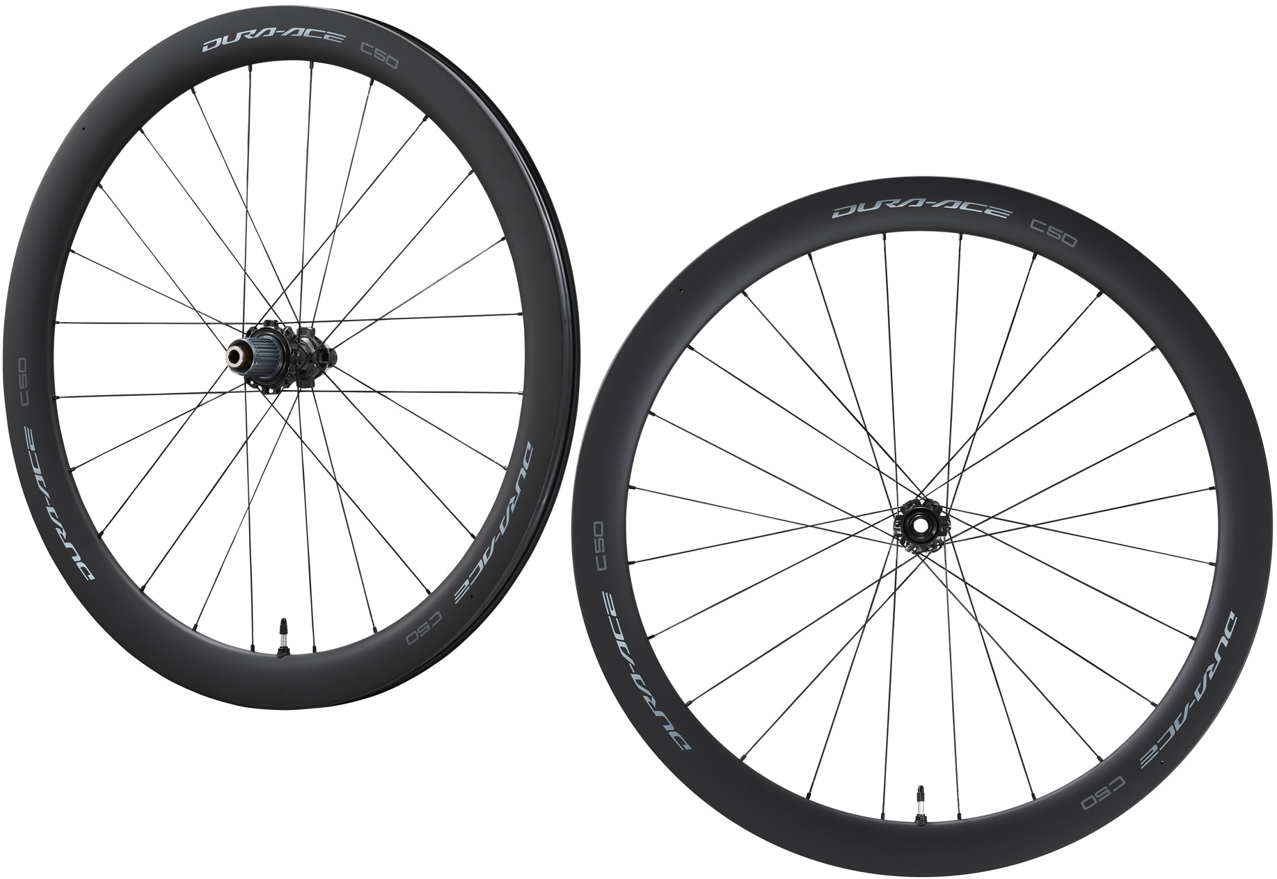 Dura Ace C50 Carbon Disc Tubeless   Rear Front Hjulsæt fra Shimano