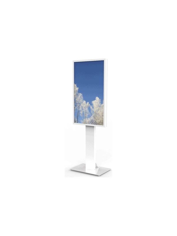Hi-nd Floorstand Glass Stand For Digital Signage Led Panel With Casing White 75 Quot