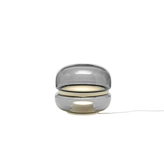 Brokis Macaron Bordlampe Lille Røgfarvet Glas Hvid Onyx