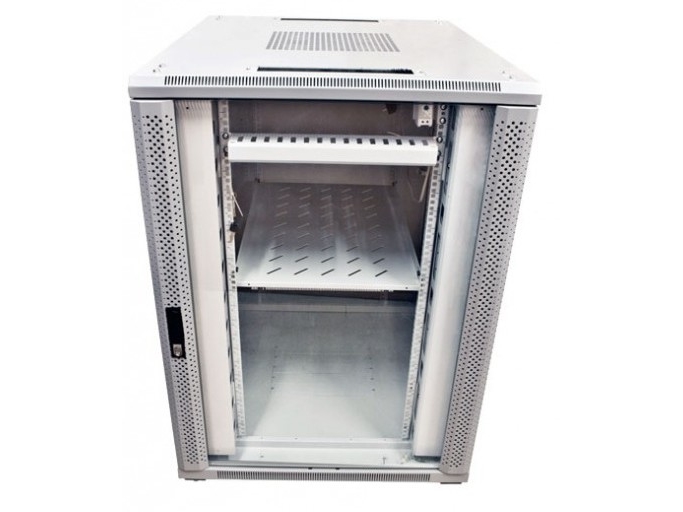 19cabinet 42u B800t 800mm Glasdør Lysegrå Snb Serie fra Allnet
