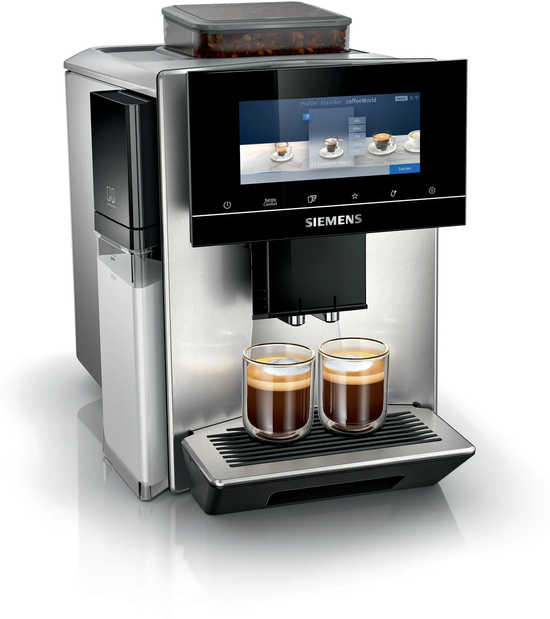 . Tqdz, Espressomaskine, , , Kaffebønner, Indbygget æ, , Sort, Rustfrit å fra Siemens hos Computersalg.dk 4242003920558