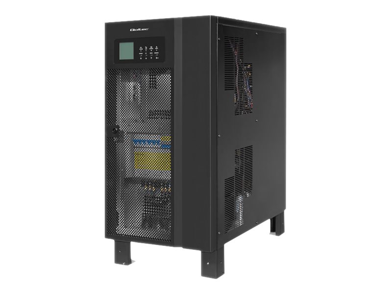 Ups   Ac 380 V   12 Kw   15000 Va   Tre Faser   Rs 232, Usb, Rs 485   Sort fra Qoltec