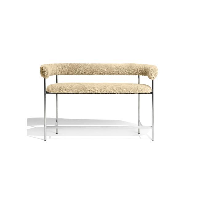 Møbel Copenhagen Font Bar Sofa 65   Sheepskin Honey Poleret Stål Stel