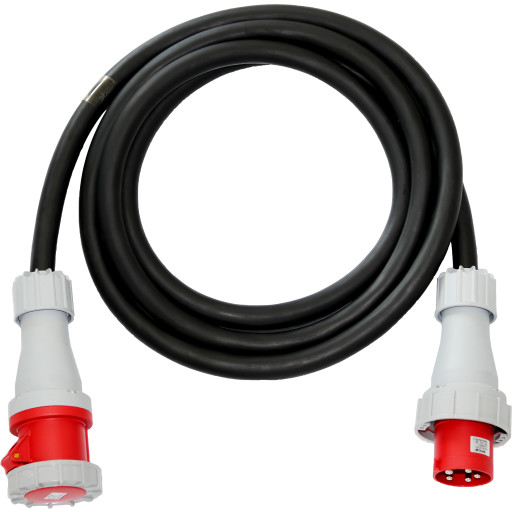 10 Stk Alukaflex Kabelsæt 5g16 15m 63a Cee, Ip67, Sort fra Dancables