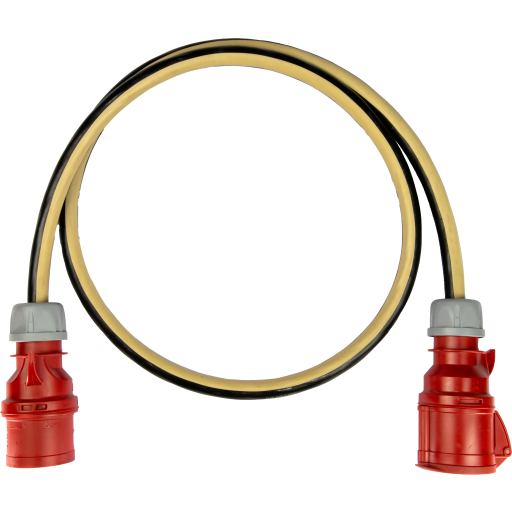 25 Stk Alukaflex Kabelsæt 5g6 15m 32a Cee, Ip44, Sort fra Dancables
