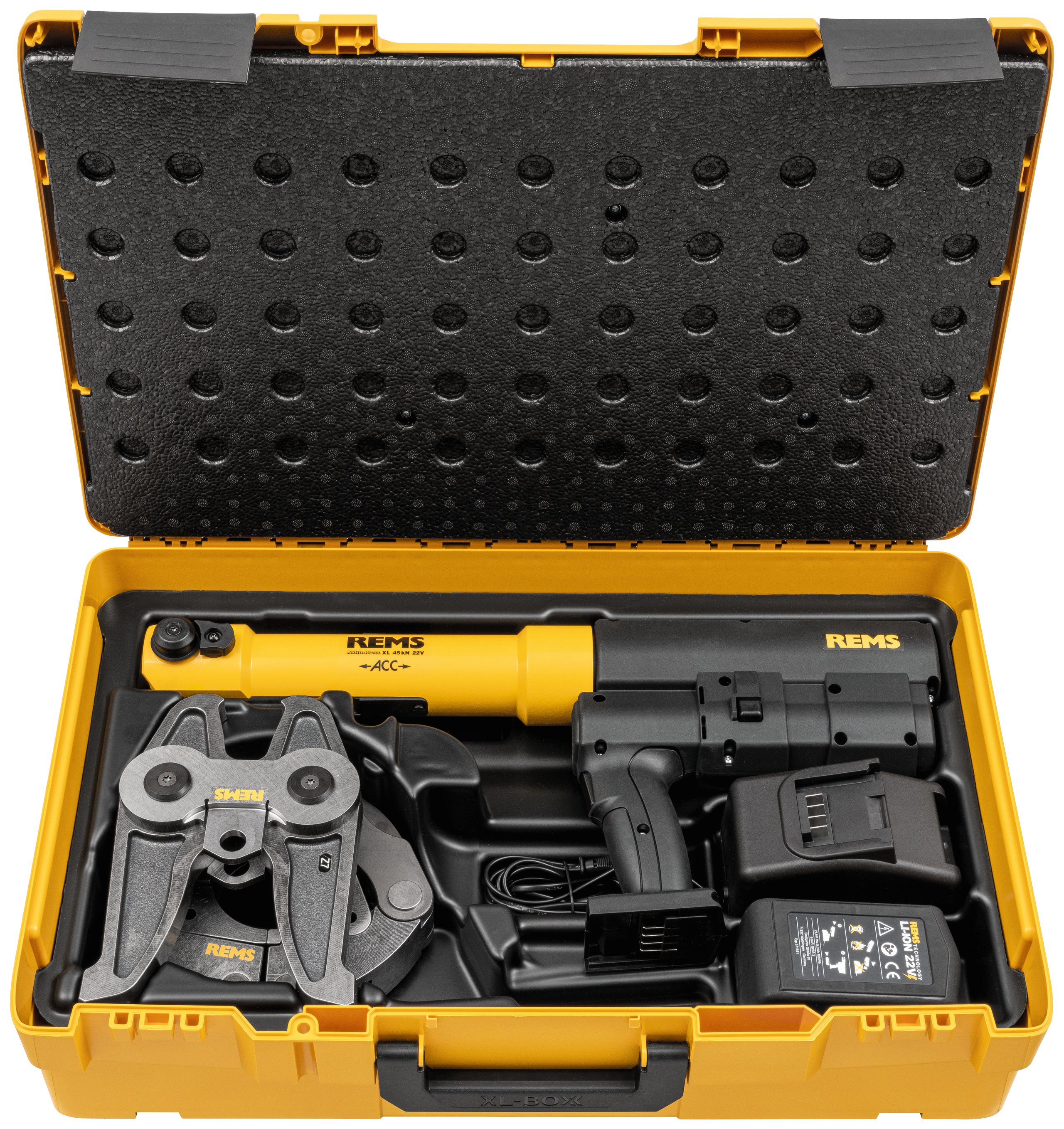 Rems Akkupress   45kn 22v Acc Basicpack  -boxx